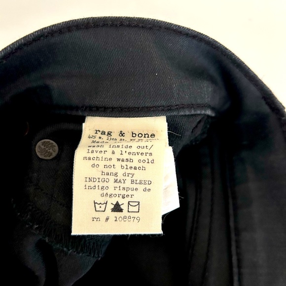 Rag and bone skinny jeggings. Size 27. Gun metal finish. - Picture 3 of 4